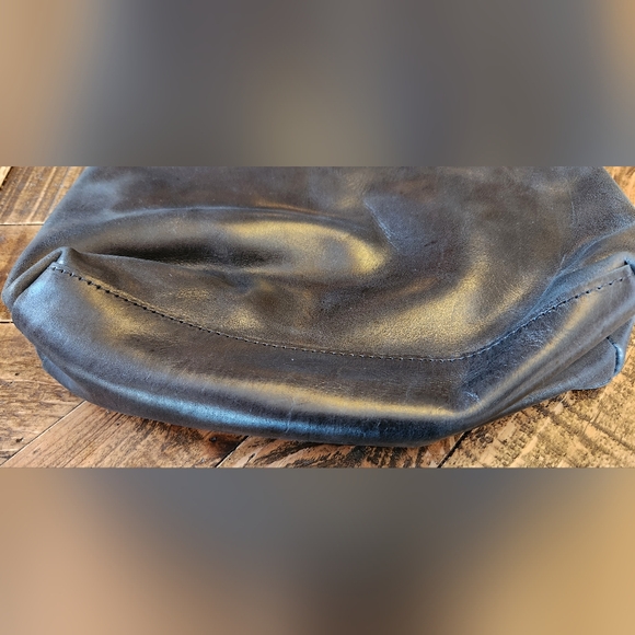 Sseko Vintage Leather Satchel Black Handbag Boho - Picture 6 of 11